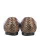 Manolo Blahnik Leather Animal Print Flats