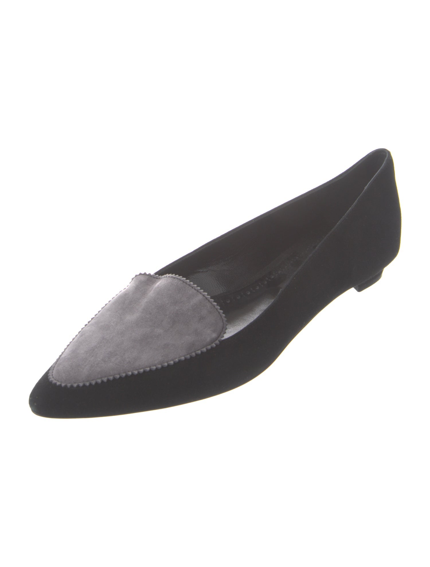 Manolo Blahnik Suede Colorblock Pattern Loafers