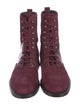 Manolo Blahnik Suede Combat Boots