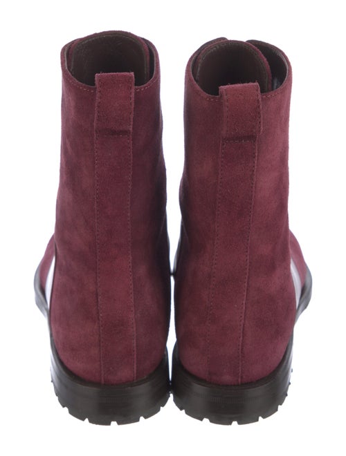 Manolo Blahnik Suede Combat Boots