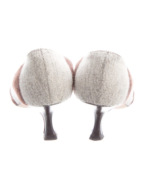 Manolo Blahnik Striped Slingback Pumps