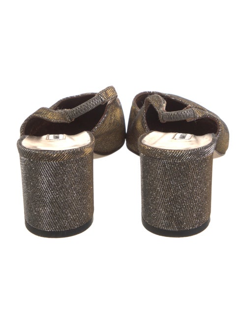 Manolo Blahnik Glitter Slingback Pumps