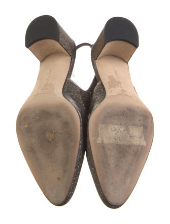 Manolo Blahnik Glitter Slingback Pumps