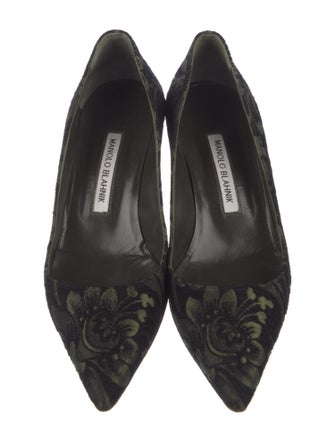 Manolo Blahnik Floral Print Pumps