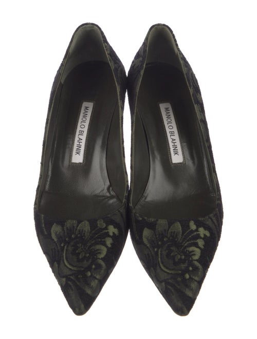 Manolo Blahnik Floral Print Pumps
