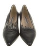 Manolo Blahnik Leather Fringe Trim Accent Pumps