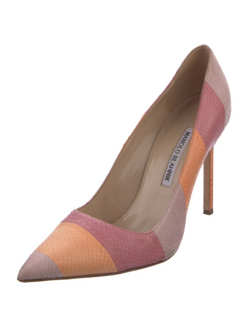 Manolo Blahnik Snakeskin Printed Pumps