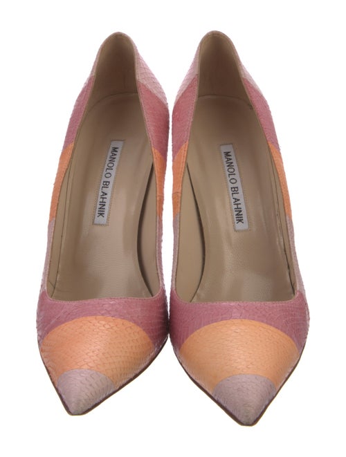 Manolo Blahnik Snakeskin Printed Pumps