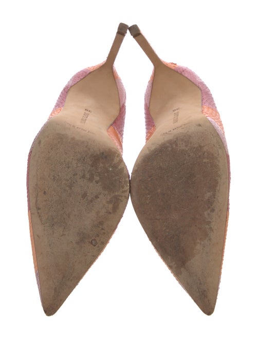 Manolo Blahnik Snakeskin Printed Pumps
