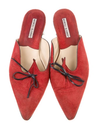 Manolo Blahnik Suede Mules