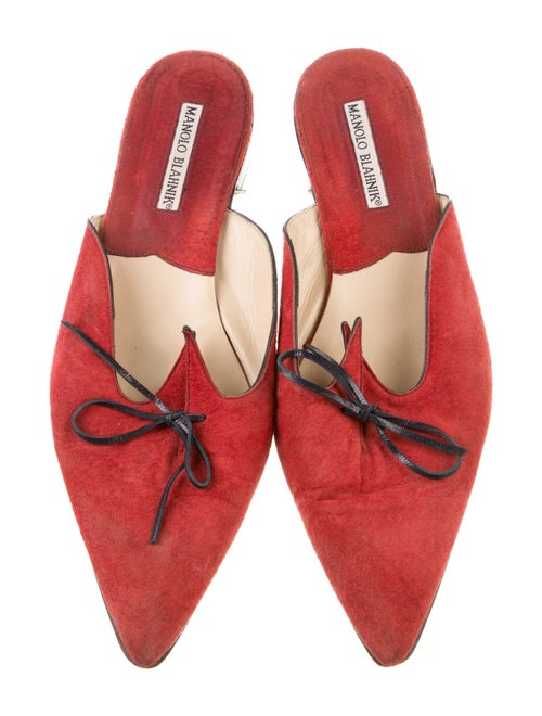 Manolo Blahnik Suede Mules
