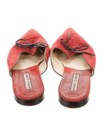 Manolo Blahnik Suede Mules