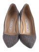 Manolo Blahnik Houndstooth Print Pumps