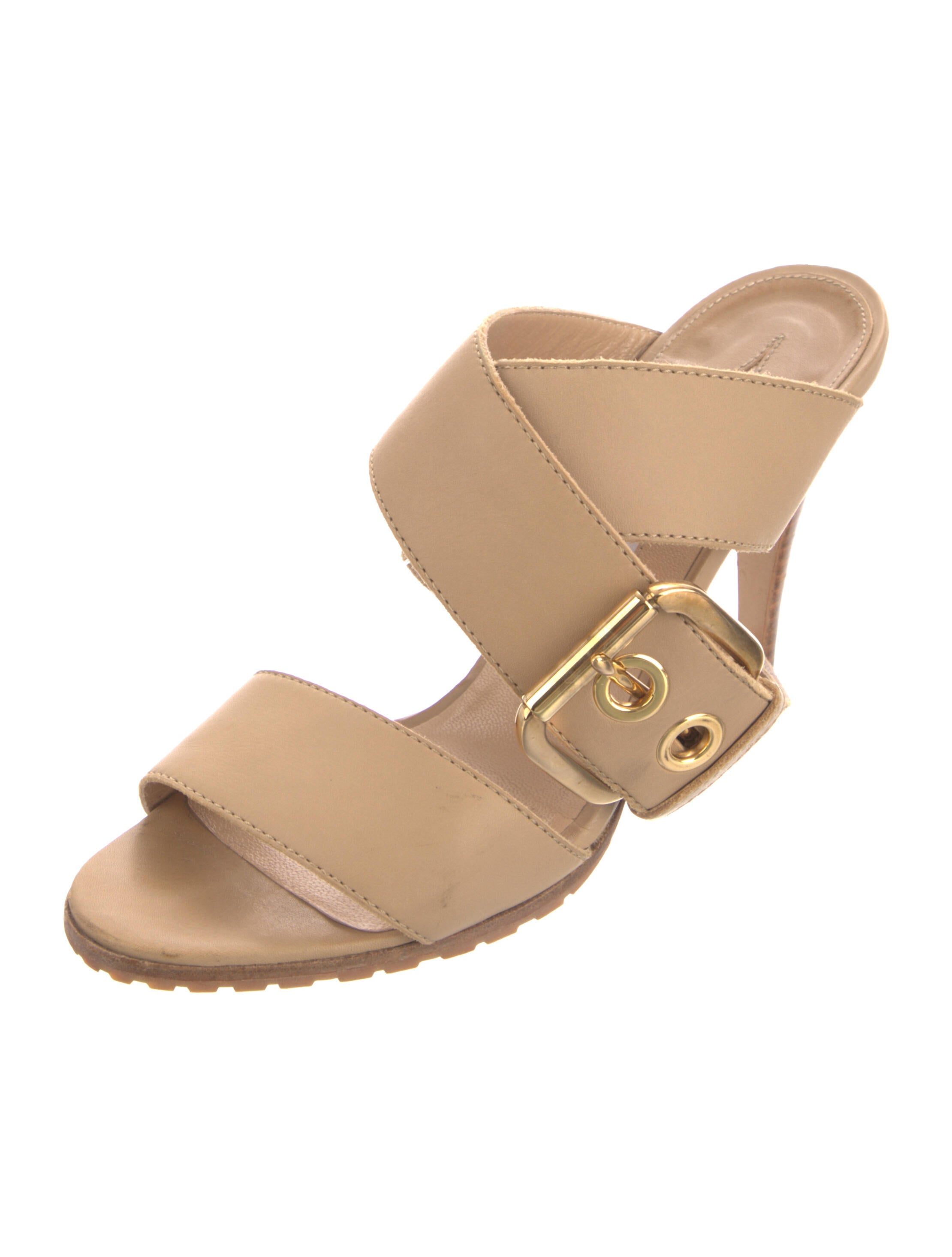 Manolo Blahnik Leather Slides