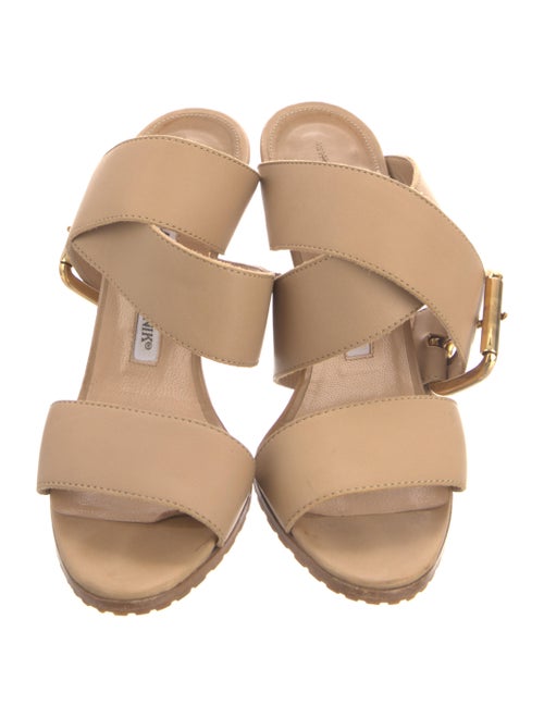 Manolo Blahnik Leather Slides