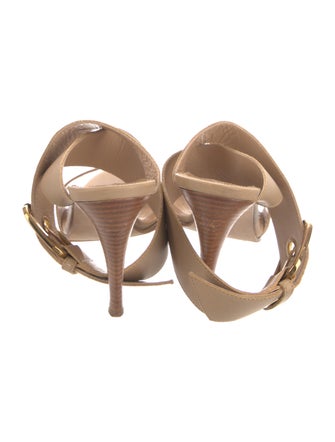 Manolo Blahnik Leather Slides