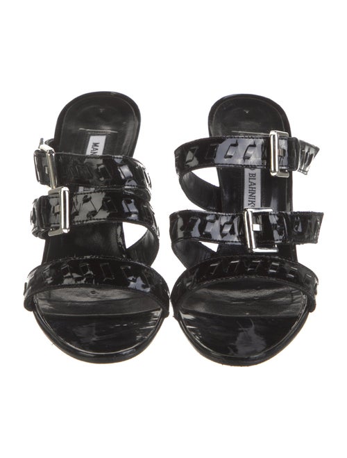 Manolo Blahnik Leather Slides