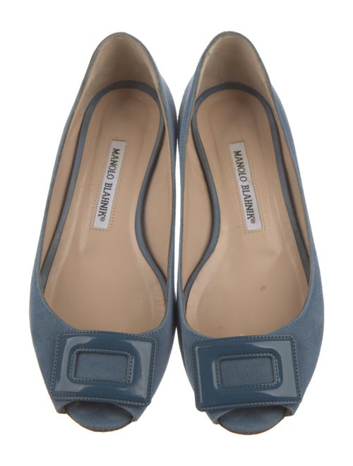 Manolo Blahnik Suede Flats