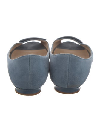 Manolo Blahnik Suede Flats