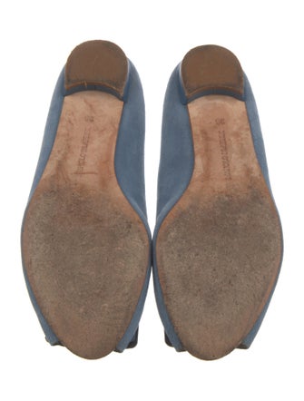 Manolo Blahnik Suede Flats