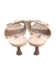 Manolo Blahnik Canvas Beaded Accents Slides