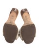 Manolo Blahnik Canvas Beaded Accents Slides