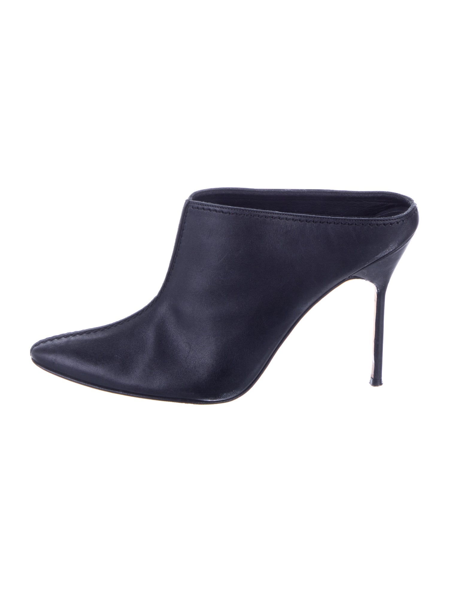 Manolo Blahnik Leather Mules