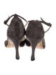 Manolo Blahnik Suede T-Strap Pumps