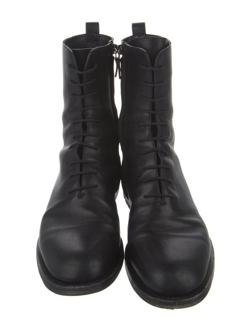 Manolo Blahnik Leather Combat Boots