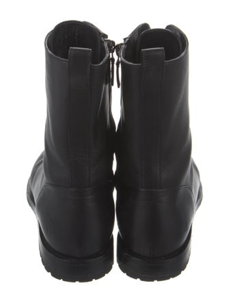 Manolo Blahnik Leather Combat Boots