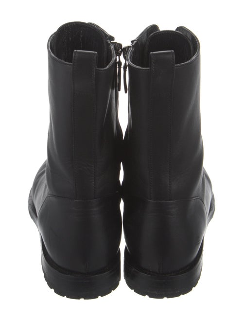 Manolo Blahnik Leather Combat Boots