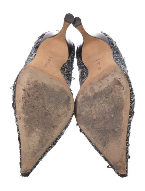 Manolo Blahnik Tweed Printed Pumps