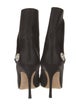 Manolo Blahnik Satin Crystal Embellishments Sock Boots