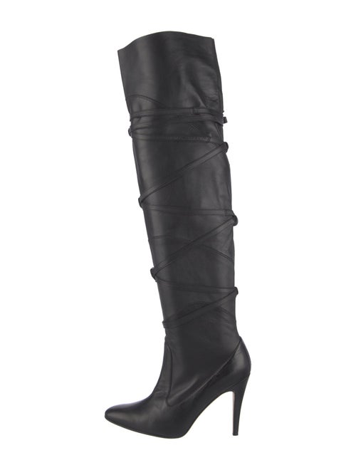 Manolo Blahnik Leather Slouch Boots