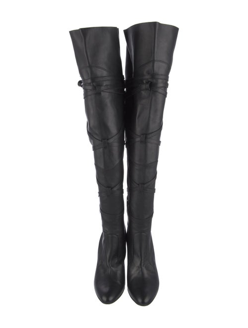 Manolo Blahnik Leather Slouch Boots