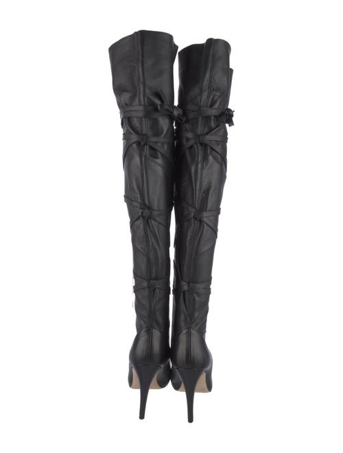 Manolo Blahnik Leather Slouch Boots