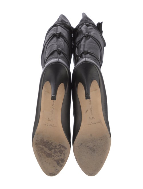 Manolo Blahnik Leather Slouch Boots