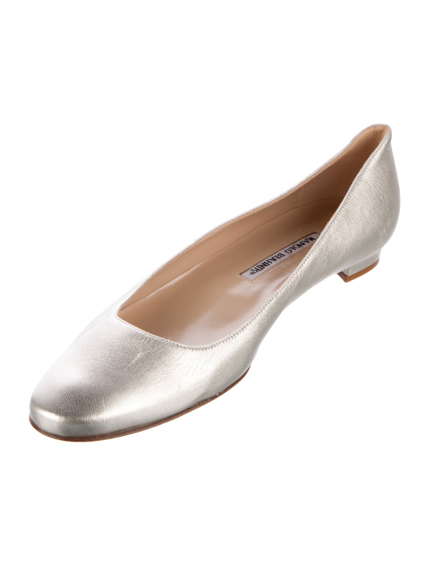 Manolo Blahnik Leather Ballet Flats