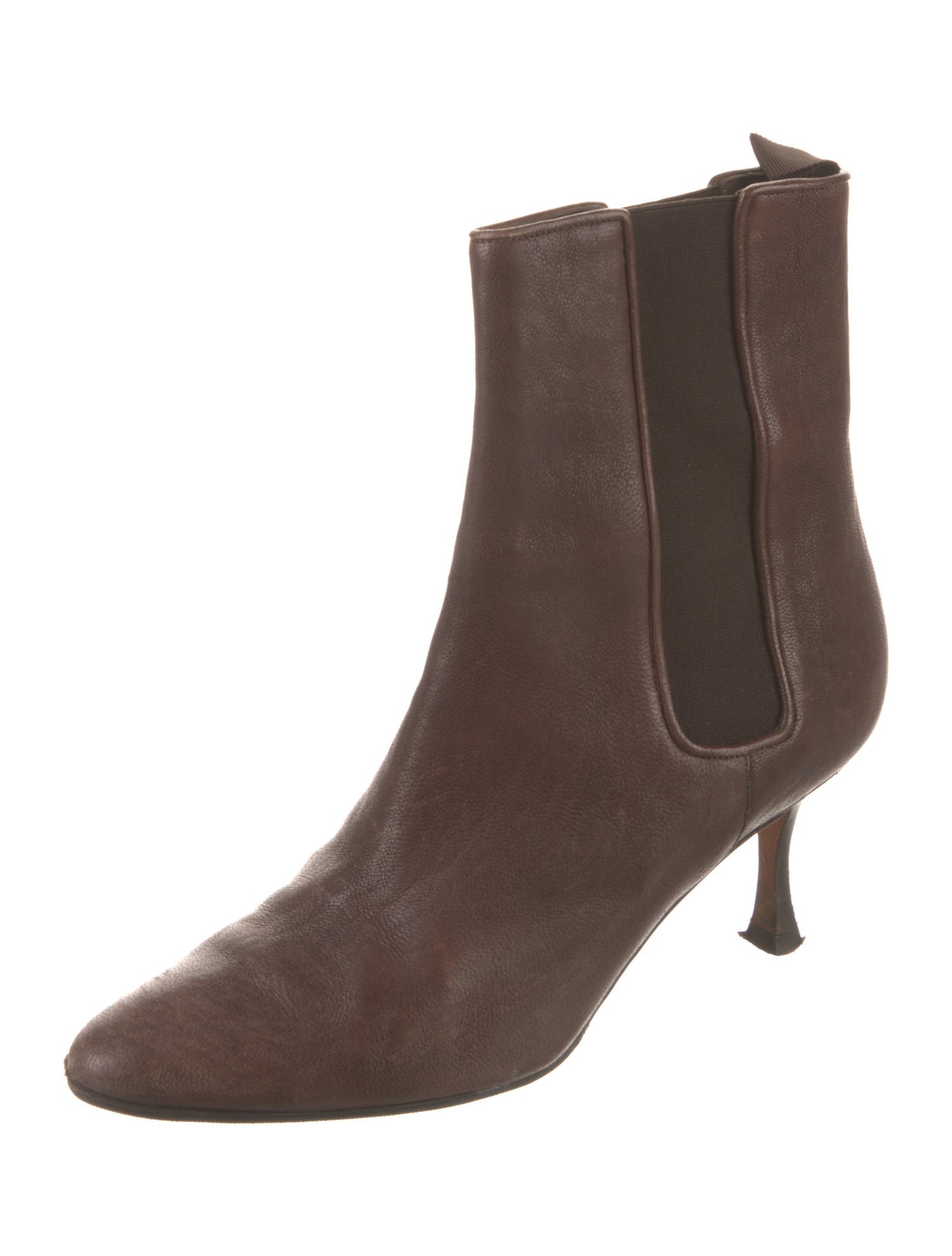Manolo Blahnik Leather Chelsea Boots