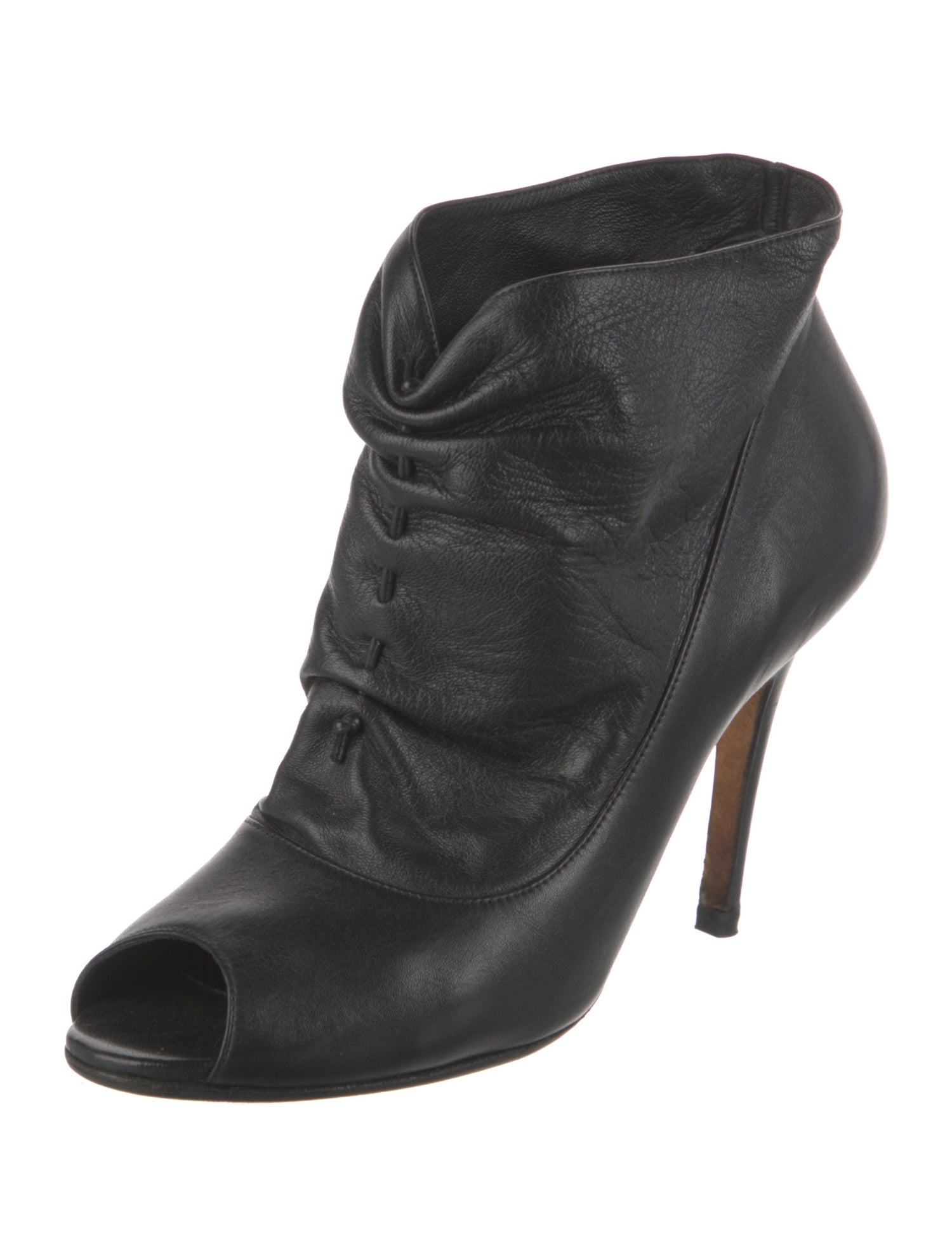 Manolo Blahnik Leather Lace-Up Boots