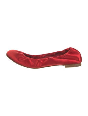 Manolo Blahnik Satin Ballet Flats