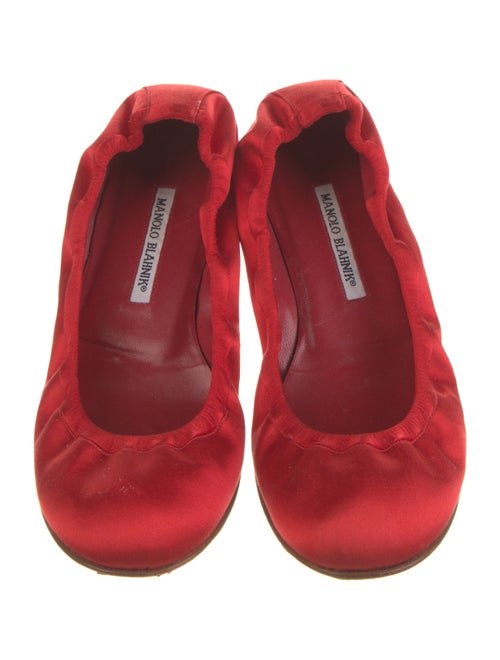 Manolo Blahnik Satin Ballet Flats