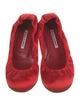 Manolo Blahnik Satin Ballet Flats