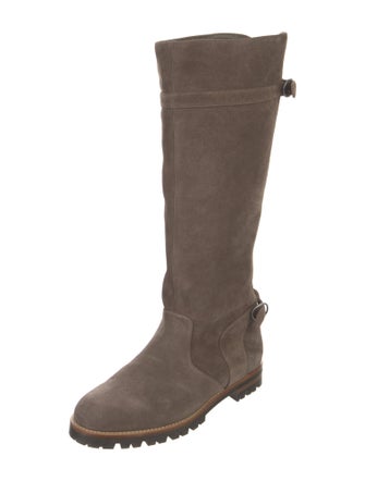 Manolo Blahnik Suede Riding Boots