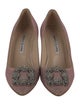 Manolo Blahnik Glitter Crystal Embellishments Pumps