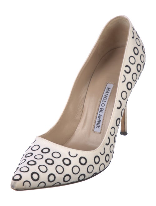 Manolo Blahnik Polka Dot Print Pumps