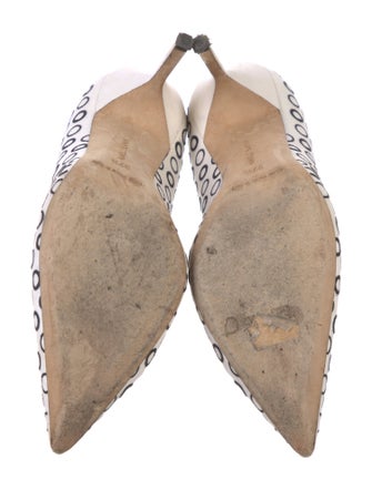 Manolo Blahnik Polka Dot Print Pumps