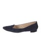 Manolo Blahnik Quilted Pattern Suede Flats