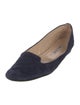 Manolo Blahnik Quilted Pattern Suede Flats