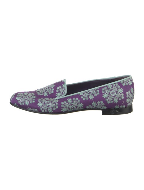 Manolo Blahnik Floral Print Loafers